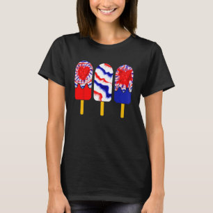 4th of July Popsicle American Flag Patriotic Summe T-Shirt