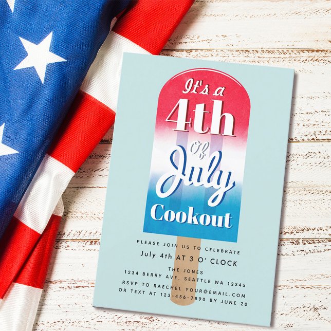 4TH of July Popsicle Cookout Invitation (Creator Uploaded)