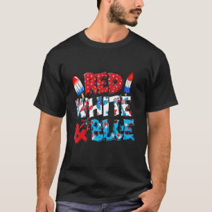 4th Of July Popsicle Red White Blue American Flag T-Shirt