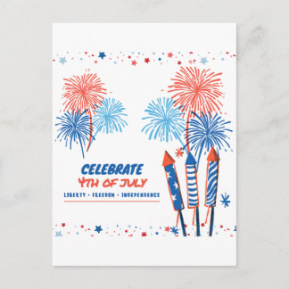 4th of july  postcard