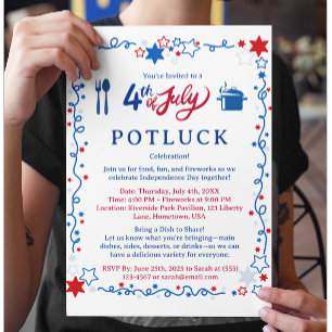 4th of July Potluck  Flyer