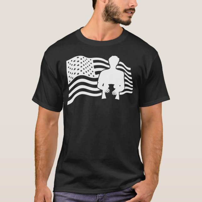 4th of July Pottery US American Flag  July T-Shirt (Front)