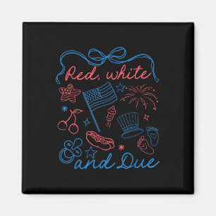 4th Of July Pregnancy Announcement Mama Patriotic Magnet