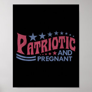 4th Of July Pregnancy Announcement Mama Patriotic Poster