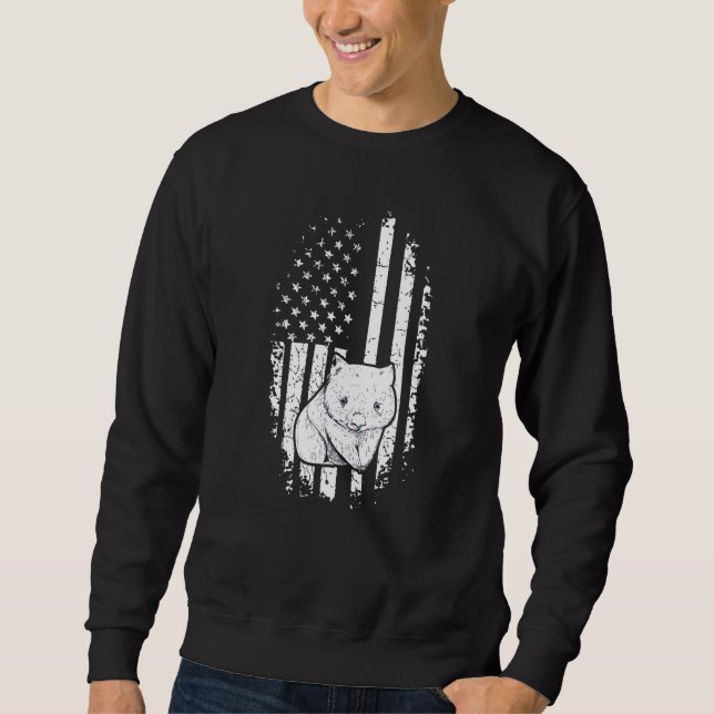 4th Of July Quote For A Patriotic Wombat   Sweatshirt (Front)