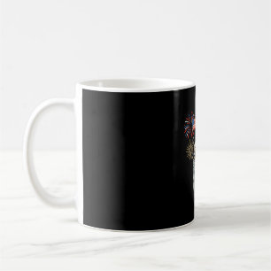 4th of july racoon trash can funny patriotic flag coffee mug