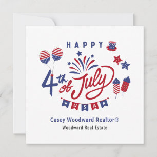 4th of July Real Estate Referral Marketing Budget Card