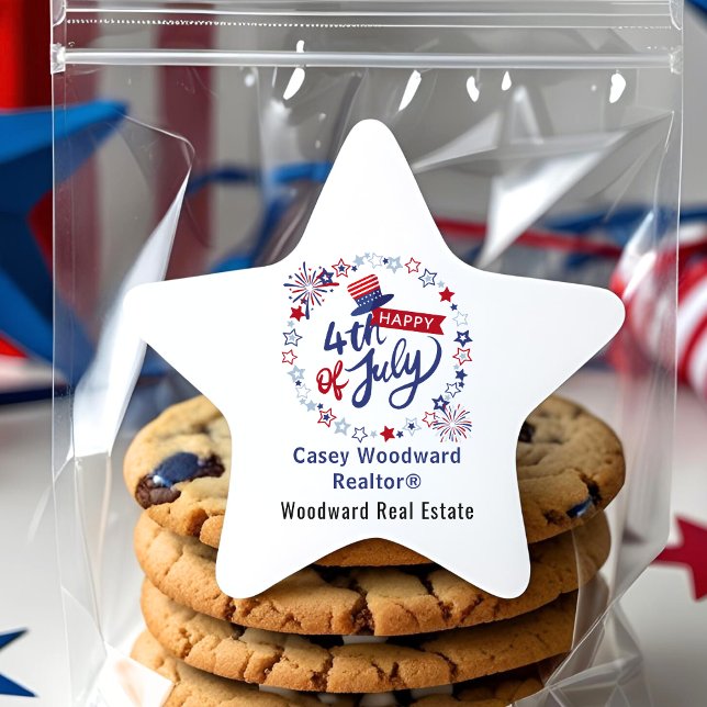 4th of July Realtor Budget Marketing Patriotic  Star Sticker (Creator Uploaded)