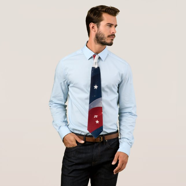 4th of July Red and Blue Tie (In Situ)