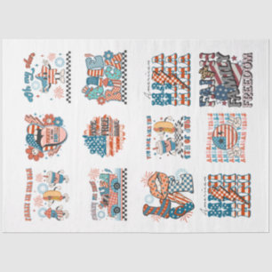 4th of July Red White and Blue for Arts & Crafts Tissue Paper