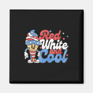 4th Of July Red White And Cool American Popsicle K Magnet