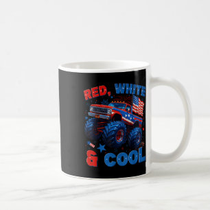 4th Of July Red White And Cool Monster Truck Firew Coffee Mug