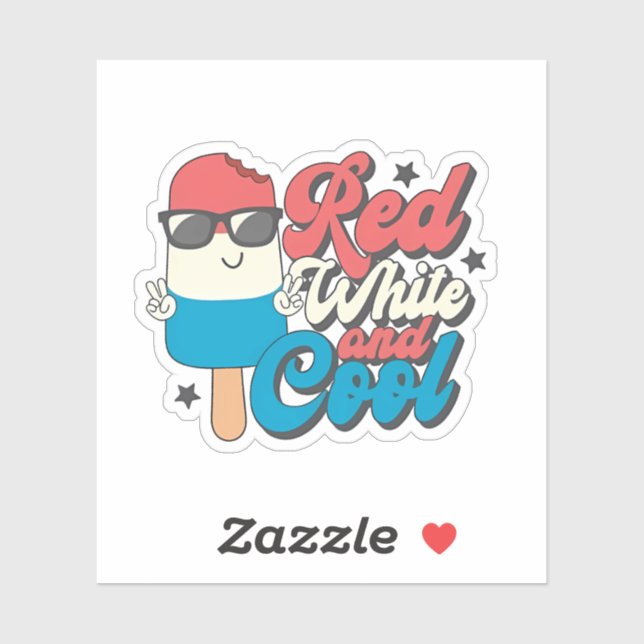 4th Of July Red White And Cool Popsicles  (Sheet)