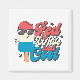 4th Of July Red White And Cool Popsicles Magnet