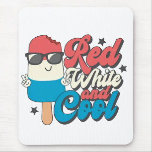 4th Of July Red White And Cool Popsicles Mouse Pad