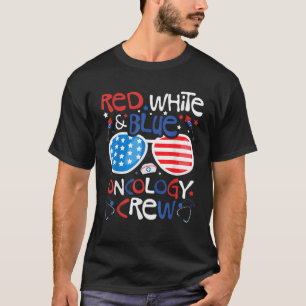 4th of July Red White Blue Oncology Crew Patriotic T-Shirt