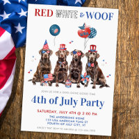 4th Of July Red White & Woof Patriotic Dogs Party