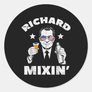 4th Of July Richard Mixin Nixon President Patriot Classic Round Sticker