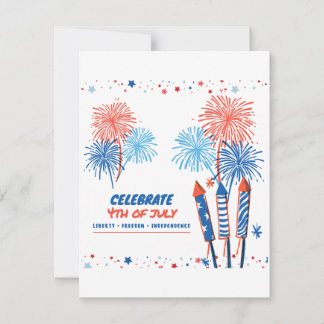 4th of july  RSVP card