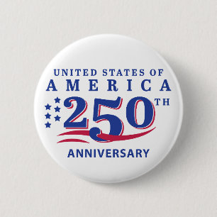 4th of July Scramble America 250th Anniversary 6 Cm Round Badge