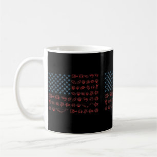 4th Of July Sea Creatures Aamerican Flag Family Coffee Mug