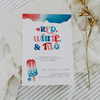 4th of July Second Birthday Invitation