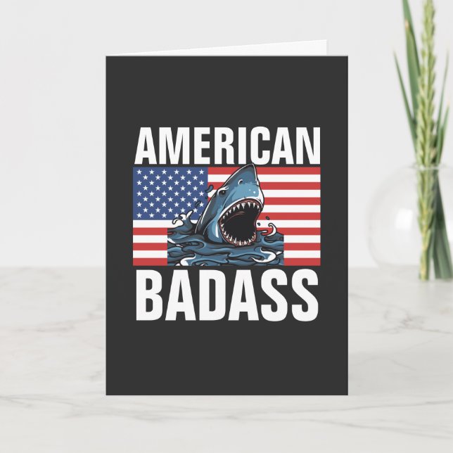 4TH OF JULY SHARK T-SHIRTS CARD (Front)