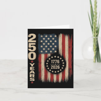 4th Of July Shirt 2026 Aamerican Flag 250th Card
