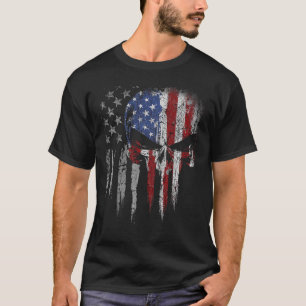4th Of July Shirt For Women Men American Flag Skul