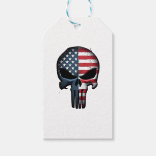 4th Of July Shirt For Women Men American Flag Skul Gift Tags
