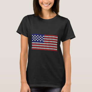 4th Of July Shirt Heart Us American Flag Kids Wome
