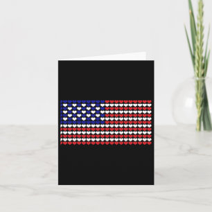 4th Of July Shirt Heart Us American Flag Kids Wome Card