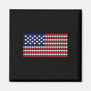 4th Of July Shirt Heart Us American Flag Kids Wome Magnet