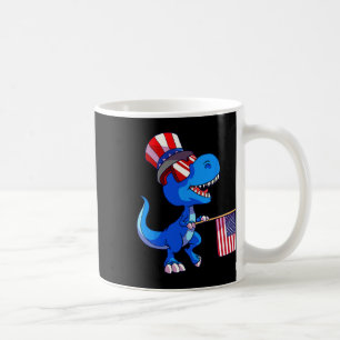 4th Of July Shirt Us Flag Dino Kids Boys Patriotic Coffee Mug