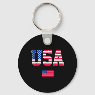 4th Of July Shirt Usa Patriotic Us American Flag W Key Ring