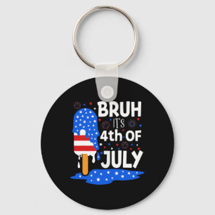 4th Of July Shirts For Kids Bruh Ice Pops Boys Gir Key Ring