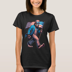 4th Of July Shirts Patriotic American Flag Bigfoot