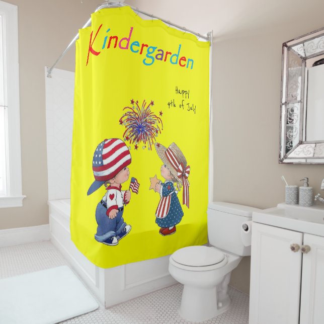 4th of July Shower Curtain (In Situ)