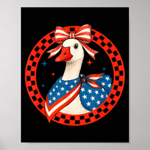 4th Of July Silly Goose Independence Day American Poster