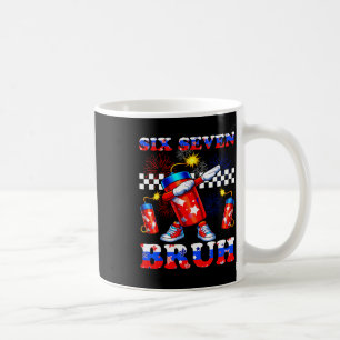 4th of july six seven bruh firecracker dabbing 67 coffee mug