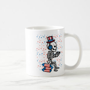 4th Of July Skeleton Gamer Funny America Boys Kids Coffee Mug