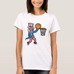 4th Of July Sketll Uncle Sam America Men Boys Kids T-Shirt