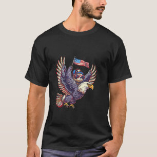 4th Of July Sloth Bald Eagle Fourth Of July Americ T-Shirt