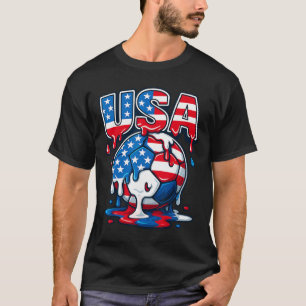 4th Of July Soccer Ice Cream Kids Design T-Shirt