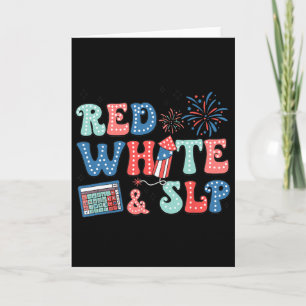 4th Of July Speech Therapy Red White Slp Speech Pa Card