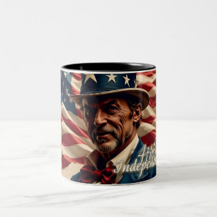 4th of July – Spirit of Independence Two-Tone Coffee Mug