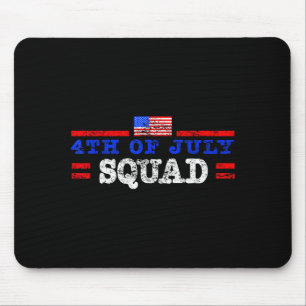 4th of july squad cool patriotic crew men women mouse pad