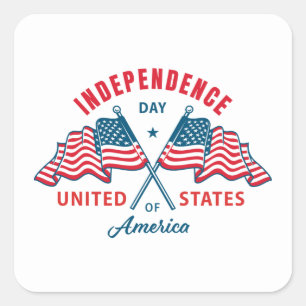 4th of July  Square Sticker
