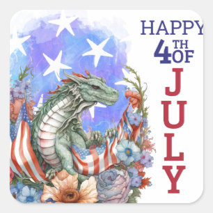 4th Of July Square Sticker