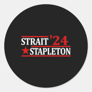 4th Of July Stapleton Strait American Patriotic  Classic Round Sticker